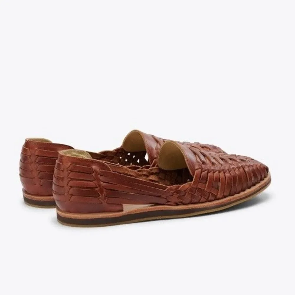 Nisolo Leather Sandal‎ Huarache Men's BRANDY NEW MSRP $150